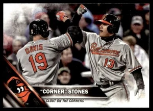 2016 Topps Update Corner Stones (Chris Davis/Manny Machado) Baltimore Orioles - Picture 1 of 2