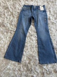 SO Girls Mid Rise Flare Superstretch Jeans, Light Wash, 18, NWT - Picture 1 of 19