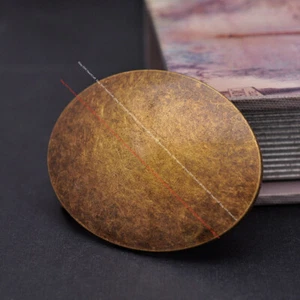 Antique Brass Plated Western Cowboy Oval DIY Leather Belt Buckle fit 41mm Strap - Picture 1 of 8