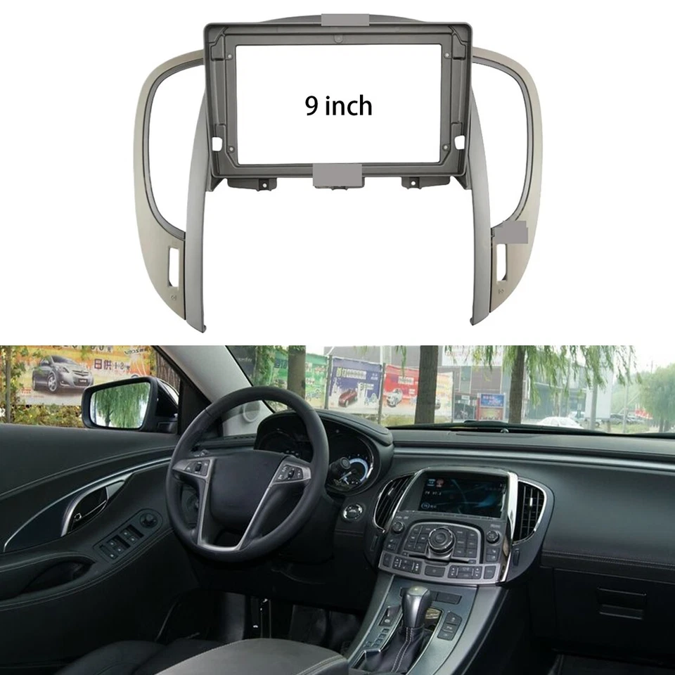 9" Fascia Stereo Radio Bezel Panel Frame Trim 2Din For BUICK LACROSSE 2009-2012 - Imagem 1 de 1