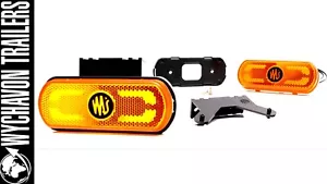 NEON LED AMBER SIDE MARKER POSITION LIGHT LAMP 12V 24V TRUCK TRAILER INDICATOR - Picture 1 of 10
