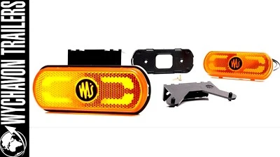 12/24V LED AMBER SIDE MARKER POSITION LIGHT LAMP TRUCK TRAILER WITH INDICATOR - Image 1 of 4