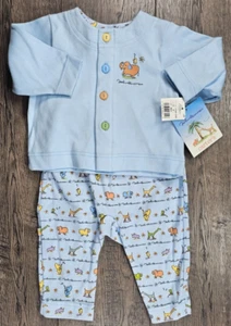 Baby Boy Clothes New Carter's 3-6 Month Vintage John Lennon Blue 2pc Outfit - Picture 1 of 4