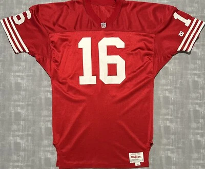 Auténtica camiseta de fútbol americano vintage Wilson NFL San Francisco 49ers Joe Montana Foto 1 de 4