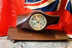 Fabulous RFC or RAF Solid Mahogany Propeller Chiming Mantel Clock (Vickers?) - Picture 1 of 12