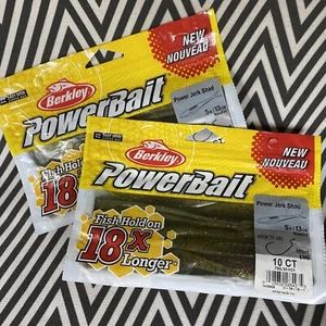 (2) Berkley 5" Power Jerk Shad Fluke Soft Fishing Baits Houdini FAST SHIPPING! - Picture 1 of 3