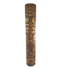 Totem Tiki XXL 100cm en bois massif sculpté. Décor