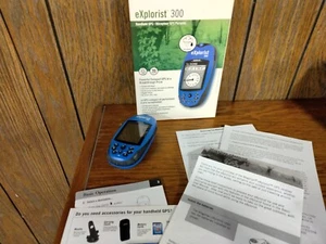 Magellan eXplorist 300 Handheld GPS Receiver ~ Tested Works Blue Water Resistant - Picture 1 of 16