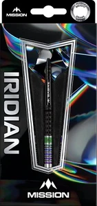 Mission | Iridian | Dardos de punta suave | 90% tungsteno | PVD negro y coralino | 20 g - Imagen 1 de 6