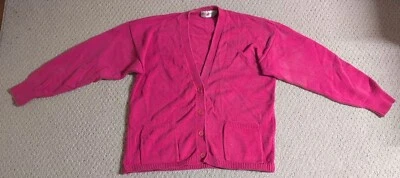 Cárdigan suéter con botones 100 % algodón rosa Crazy Horse para mujer 24 Foto 1 de 4