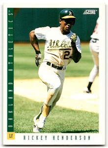 1993 SCORE RICKEY HENDERSON OAKLAND ATHLETICS #71