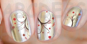 60x Water decals FOGLIE ROSSE AUTUNNO UNGHIE NAIL ADESIVI LEAVES STICKERS WRAPS - Picture 1 of 1