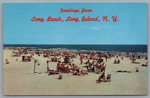 Long Island NY Long Beach Atlantik Postkarte - Bild 1 von 3