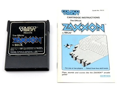 Zaxxon (Colecovision, 1982) By Coleco (Cartridge & Manual) NTSC #2 - Image 1 of 4