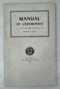 VTG Revised 1943 American Legion Manual Of Ceremonies Booklet - Picture 1 of 5