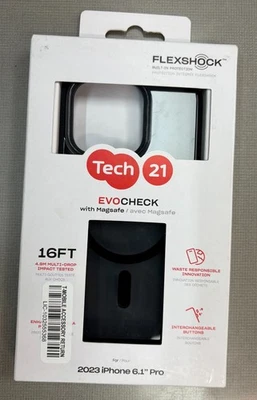 Funda Tech 21 serie EvoCheck para MagSafe para Apple iPhone 15 Pro - ahumada/negra Foto 1 de 3