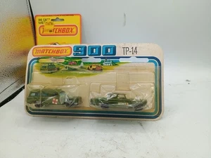 MATCHBOX 900 TP-14 MILITARY MERCEDES BENZ AMBULANCE & STAFF CAR CRUSHED PLASTIC - Picture 1 of 9