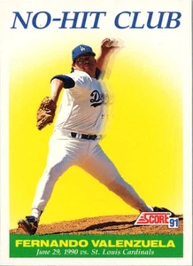 1991 Score #703 Fernando Valenzuela - Picture 1 of 2