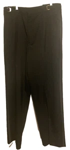 Tuxedo Pants Pleat Front Mens 34L Vintage Wool Zip Fly Ribbon Edge pre-owned - Picture 1 of 4