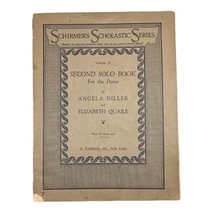 Segundo libro solo Schirmer’s Scholastic 1919 para piano - partituras vintage - Imagen 1 de 4