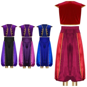 Kinder Jungen Set Hose Ouifit Cosplay Kostüm geflochtener Besatz Verkleidung Weste Kostüm - Bild 1 von 28