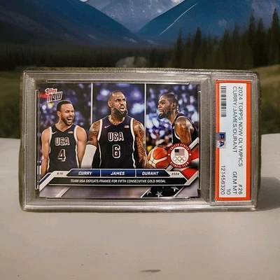 2024 Topps Now Olympic — Леброн Джеймс, Стивен Карри, Кевин Дюрант No26 /588030 - Изображение 1 из 2