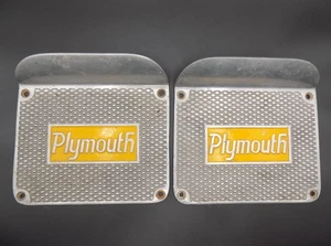 Vintage 1930's Mr. Roadster Plymouth Step Plates Sold as a Pair - Picture 1 of 16
