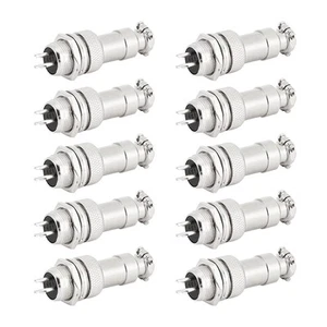 10x 3 Pin Aviation Plug M12 Socket Connector For Instrumentation Computer Nav FY - Zdjęcie 1 z 10