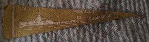 WW1 Italy MAUTILUS Submarine Holsum Bread Navy Ship Felt Pennant WWI Italian - Picture 1 of 2