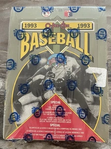 Béisbol OPC O-Pee-Chee 1993 sellado de fábrica paquete de 36 8 tarjetas por paquete caja Canadá - Imagen 1 de 3
