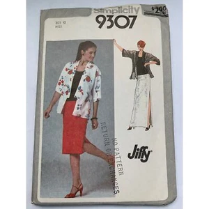 Tank Top Skirt Kimono Jacket S9307 Size 10 Uncut Sewing Pattern Vintage 70s - Picture 1 of 2