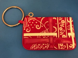 Vera Bradley Bangle Bracelet Wristlet Fuchsia & White Floral Accent Ribbons - Picture 1 of 5