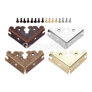 Classical Corner Decorative Protectors Jewelry Box Desk Table W/screws 4/20pcs - Picture 1 of 32