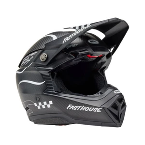 2025 Bell Moto 10 Spherical Raven Motocross Helmet Matt Black White Adults - Picture 1 of 5