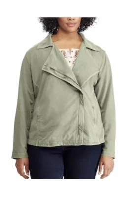 Chaqueta de moto Chaps de felpa francesa para mujer nueva con etiquetas talla grande 3X verde $86 Foto 1 de 4