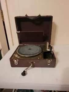 Vintage Sears & Roebuck Crank Record Player - Picture 1 of 9