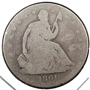 1861-O Seated Liberty Half Dollar | ABOUT GOOD - Picture 1 of 2
