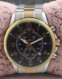 Tommy Hilfiger Men Chronograph Black Dial With 'Date' Wristwatch 'Stay Stylish' - Picture 1 of 8