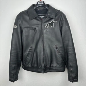 Alpinestars Leather Motorcycle Jacket Motorbike Black Mens 58 Racing Ahead - Picture 1 of 17