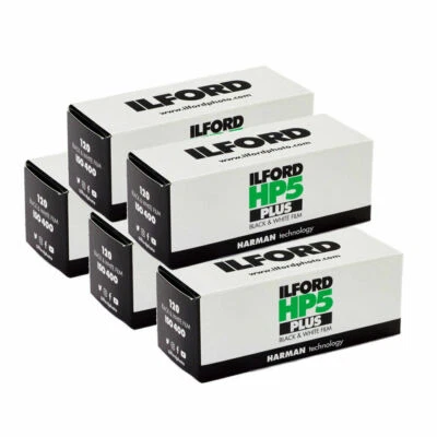 Ilford HP5 Medium Format 120 Roll Film - Black and White Print Film - 5 Pack - Image 1 of 4
