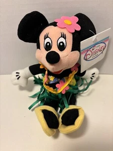 Disney Bean Bag 8” Plush Hula Minnie Mouse Beanie w/Disney Store Tag - Picture 1 of 6