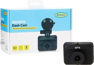 RING AUTOMOTIVE Ring RDCGPS Dash Camera 2.4" Display 150 Degree View Dashboard Cam 2 Inch Screen