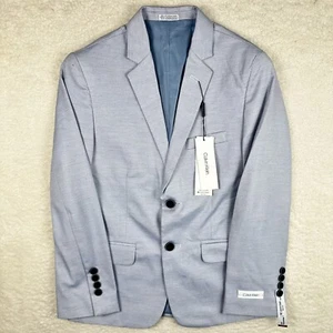 Calvin Klein Boys Twill Blazer Jacket Misty Rain Size 12 - Picture 1 of 13