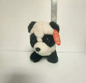 Peluche Fiesta Floppy Bean Bag Panda Bear 8" morbido peluche nuovo con etichette - Foto 1 di 3