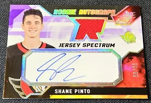 2021-22 SPx Rookie Patch Auto Spectrum /65 Shane Pinto Jersey RC #SP - Picture 1 of 2