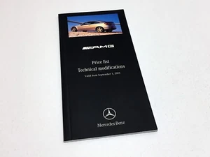 2002 Mercedes-Benz AMG A C E S M CLK CL SLK SL Price List Technical Brochure - Picture 1 of 1