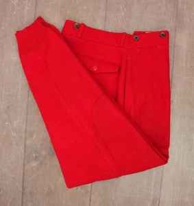 Herren Vintage 70er 80er Jahre knallrote Woolrich Jagdhose Gr. 35x31 70s 80s Wolle - Bild 1 von 13