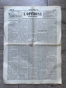 L'Opinione n. 184 1867 Discussione dell'asse ecclesiastico - Picture 1 of 1