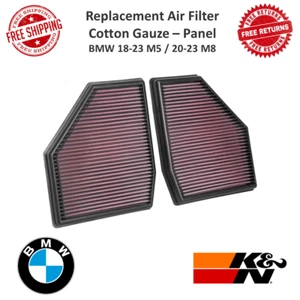K&N Replacement High-Flow Air Filter Oiled Cotton Gauze Panel For BMW M5/ M8 - Picture 1 of 12