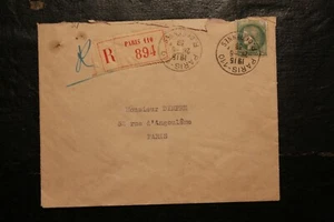 Lettre avec timbre Ceres 2f50 vert (YT 375) - cachet de 1915 - - Foto 1 di 2